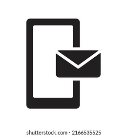 incoming mail icon illustration, message notification. vector design that is very suitable for use in websites, apps.