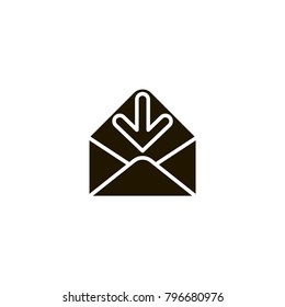 incoming mail icon. sign design