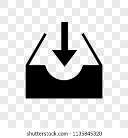 Incoming mail interface vector icon on transparent background, Incoming mail interface icon