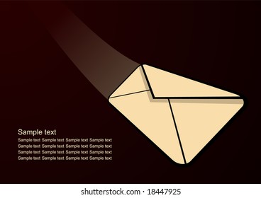 Incoming mail , modern business background with space for your text, vector illustration