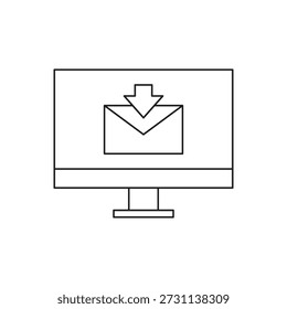 Incoming mail notification on desktop monitor display