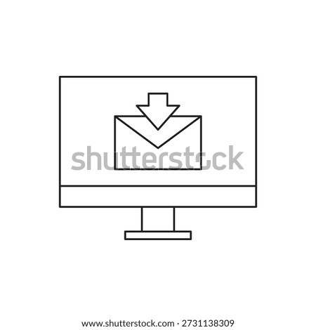 Incoming mail notification on desktop monitor display