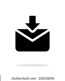 Incoming mails icon on white background. Vector illustration.