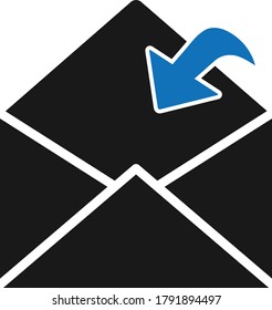 Incoming mails icon vector illustration