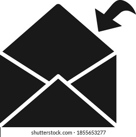 ilustración de vector de icono de correo entrante