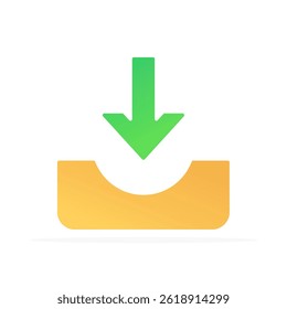 incoming message icon, colored flat vector. modern and minimalist design.
