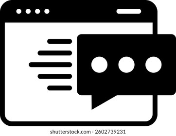 Incoming Message Icon Glyph Vector Illustration