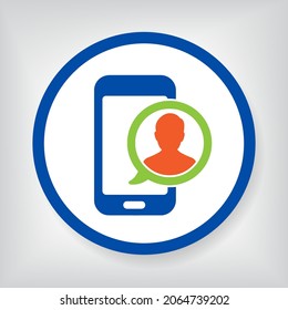 Eingehende Nachrichtensymbol aus der mobilen Anwendung