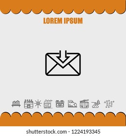 incoming message icon vector