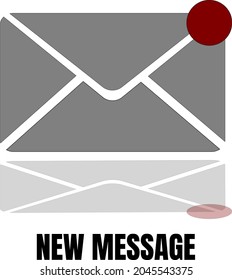 incoming message icon for web or app design