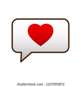 Incoming message icons are the heart of Valentine's day for your website