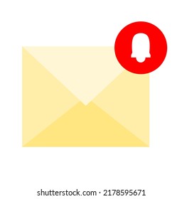 Incoming message notification icon. Notification and messaging concept
