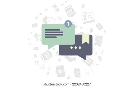 Incoming message and saved message notification badges