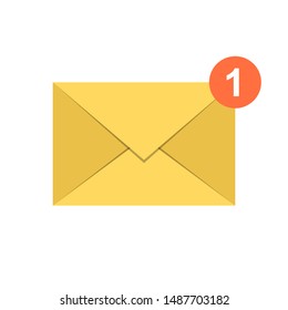 Incoming message vector design illustration isolated on white background