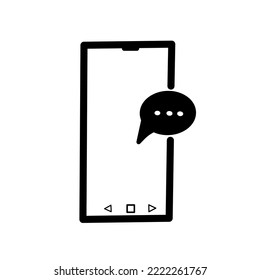 Diseño simple vectorial de icono de mensajes entrantes