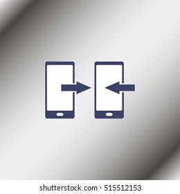 Incoming and outcoming calls sign icon.