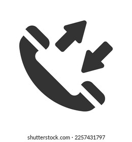 Incoming outgoing call icon, Vector Graphics