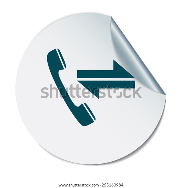 Incoming Outgoing Call Symbol Incoming Call Stock Vector (Royalty Free