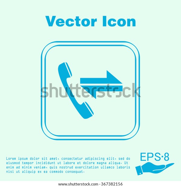 Incoming Outgoing Call Symbol Incoming Call Stock Vector (Royalty Free