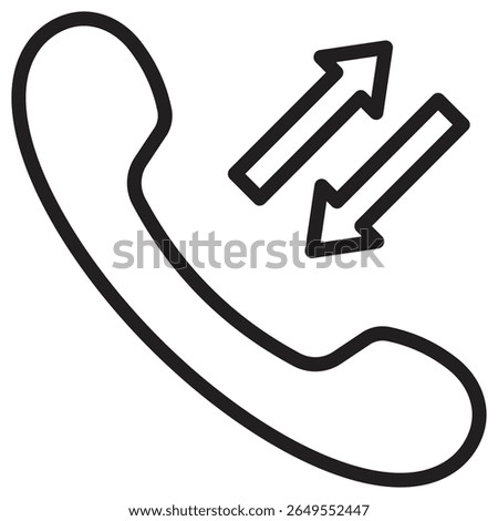 incoming outgoing calls icon vector illustration isolated sign