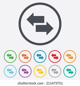 Incoming and outgoing calls sign. Upload. Download arrow symbol. Round circle buttons with frame. Vector