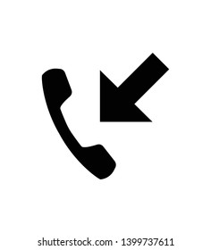 incoming Phone Call line Vector Icon or Illustration