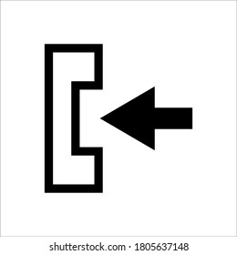Icono de vector de llamada telefónica entrante