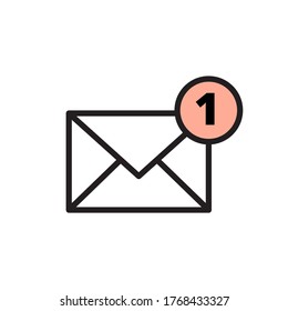 Incoming SMS. Modern social media line icons vector.