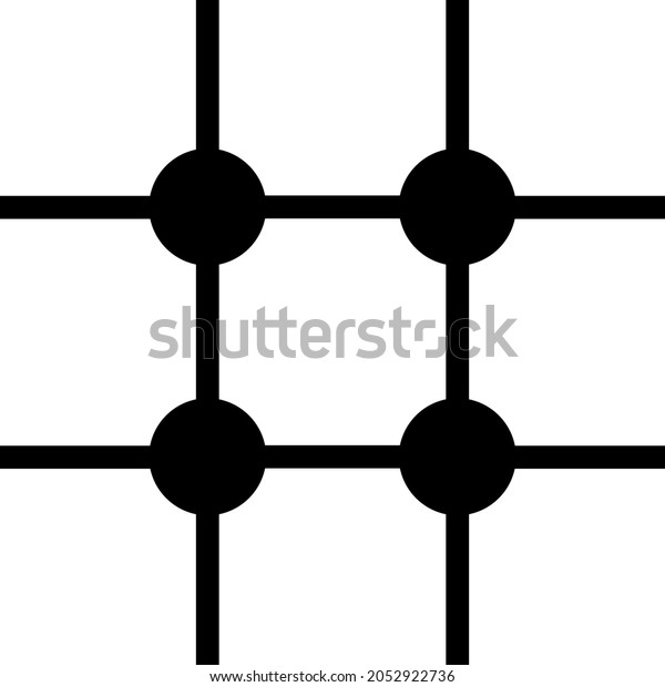 Incomplete Grid Structure Icon Flat Style Stock Vector (Royalty Free ...