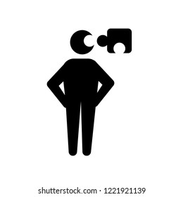 incomplete human icon. Trendy incomplete human logo concept on white background from Feelings collection. Suitable for use on web apps, mobile apps and print media.