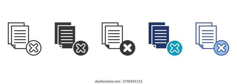 incomplete report icon set consisting of multiple styles vector illustration
