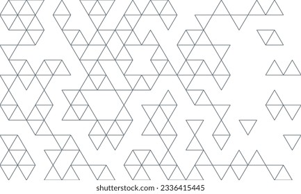 Incomplete triangles seamless pattern. Vector Repeating Texture.