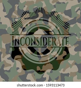 Inconsiderate on camouflaged texture. Vector Illustration. Detailed.