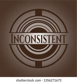 Inconsistent badge with wood background