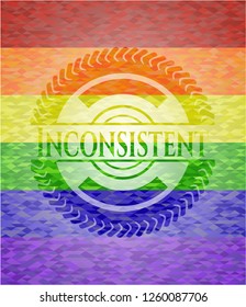 Inconsistent on mosaic background with the colors of the LGBT flag
