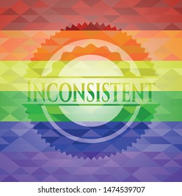 Inconsistent on mosaic background with the colors of the LGBT flag