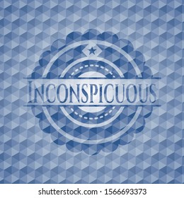 Inconspicuous blue hexagon emblem. Vector Illustration. Detailed.