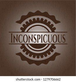 Inconspicuous wooden emblem