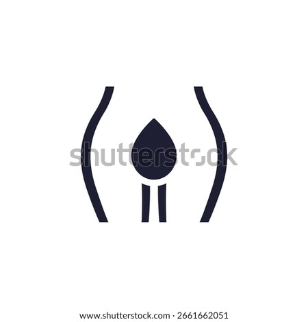 incontinence icon with urine drop