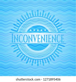 Inconvenience water wave concept style emblem.