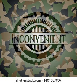 Inconvenient on camouflaged texture. Vector Illustration. Detailed.