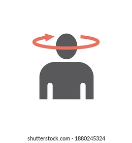 Incoordination flat icon. Vector sign for web graphics.