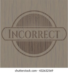 Banda incorrecta con fondo de madera