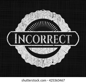 Incorrect chalkboard emblem on black board