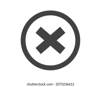 falsches Markierungssymbol. Zeilenstil-Symbol-Vektordesign