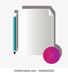 Incorrect concept. Creative idea design. Flat vector illustration for template, brochure or presentation.