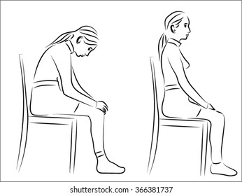 Similar Images, Stock Photos & Vectors of incorrect and correct posture