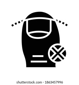 vector de icono de picado incorrecto. signo incorrecto de la clavija de corte. símbolo de contorno aislado ilustración negra