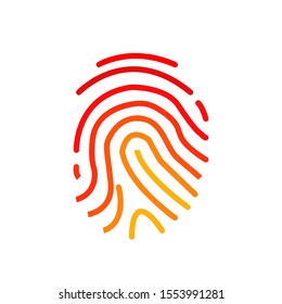 incorrect finger print scan vector illustration