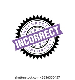 Design de modelo de carimbo de carta incorreto